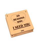 20 Reasons Why I Need You Message Box Gift For Anniversary Birthday And ... - £23.35 GBP