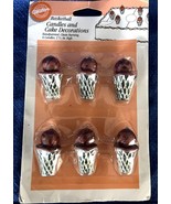 Vintage 1998 Wilton Basketball Candles &amp; Cake Decorations 1.75&quot; Tall New... - $8.08 CAD