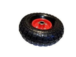 Solid Rubber Replacement Wheel Assembly 4.10/3.50 - 4  Actual Height 10 ... - £30.46 GBP