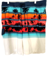 Sonoma Men&#39;s Swim Trunks Size Large Multicolor Polyester Mesh Lined Pockets - £14.34 GBP