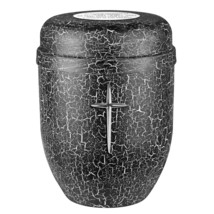 Black Artistic Urn For Ashes, Decorative Cremation Urn, Handmade Urn, Rustic Urn - £109.55 GBP+