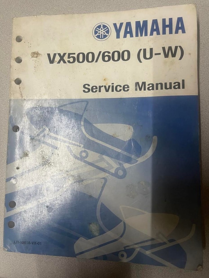 1995 1996 1997 1998 Yamaha VX500/600 ( U-W ) Service Shop Manuel LIT-126... - $46.99