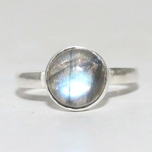 Beautiful Natural Blue Fire Labradorite Gemstone Ring, Birthstone Ring, 925 Ster - £21.47 GBP