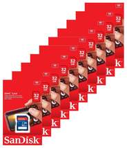 Lot of 10 x SanDisk 32GB SDHC Class 4 SD Flash Memory Card Camera SDSDB-... - $121.98