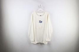 Vintage 90s Disney Womens XL Distressed Terry Cloth Mickey Mouse Sweater White - £35.44 GBP