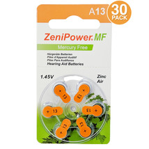 ZeniPower Size 13 1.45V Zinc Air Mercury Free Hearing Aid Battery (30 Pack) - £17.17 GBP