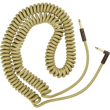 Fender Deluxe Series Coiled Instrument Cable, Straight/Angle, Tweed, 30ft - $83.99