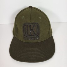 Quick Silver Hat Cap Army Green Black Wool Blend Adjustable 6 Panel Logo... - $14.97