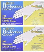 (Pack of 2) Comfitwear - Disposable Latex Gloves - Powder Free -(100 PC ... - $15.43