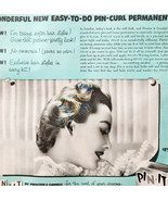 1955 Pin It Pin Curl Permanent Curlers Advertisement Hair Beauty Hygiene... - $28.05 CAD