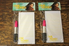 LOT of 4 - ONE FOR THE MONEY - NOTE PAD with LIPSTICK PEN ~ PROMOTIONAL ... - £10.19 GBP