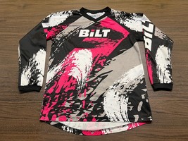 BILT Black/Pink/Gray Long-Sleeve Motocross MX Jersey - Youth Large - $13.99