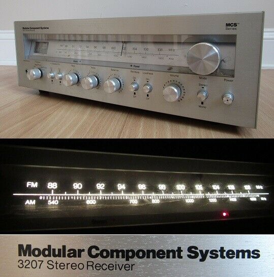 vintage stereo receiver MCS 3207 wood grain vintage modular component TESTED - $112.10