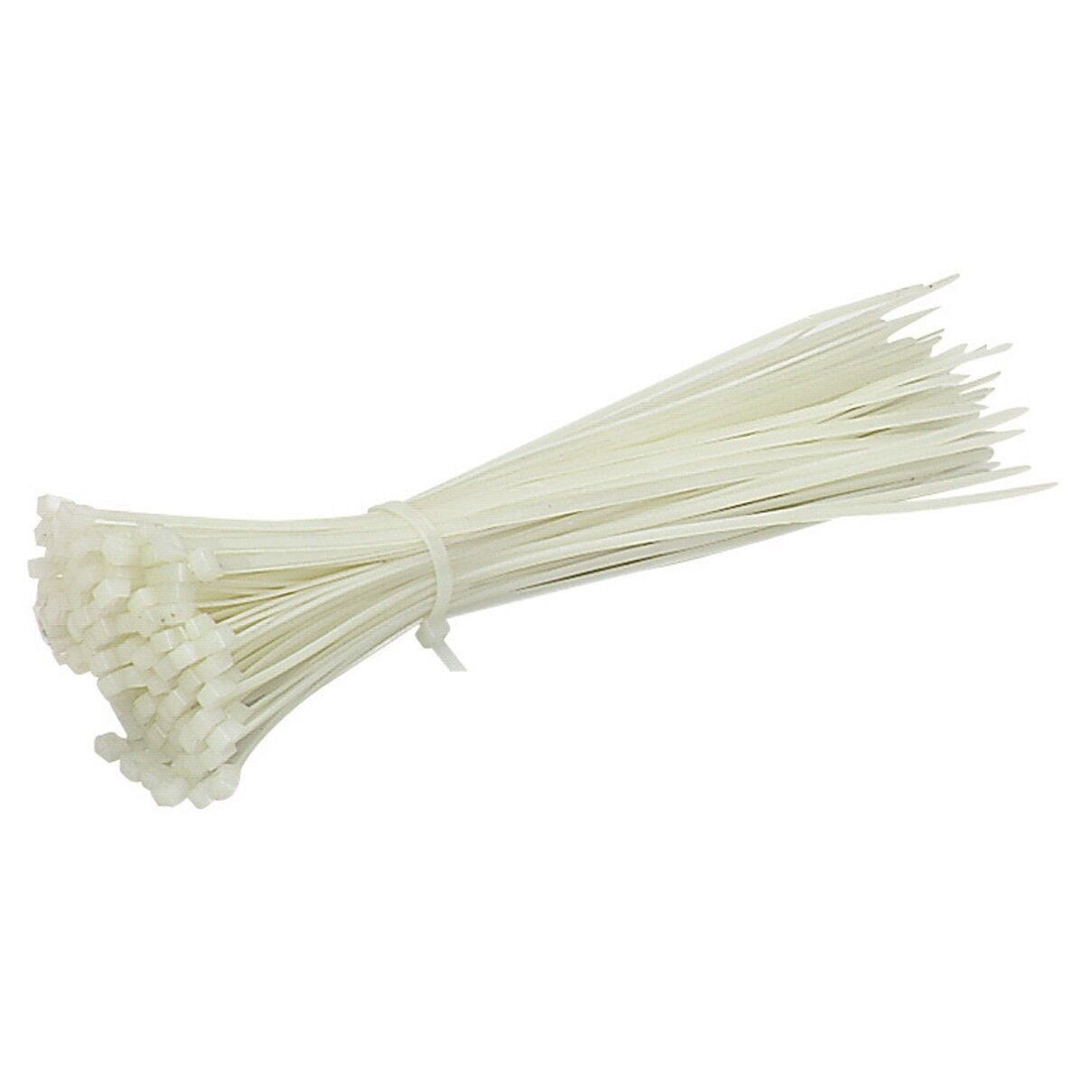 White Nylon CABLE &amp; WIRE TIES 11&quot; inch Long x 3/16&quot; 65 lb Zip DUPONT UL6... - $13.73
