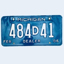 2006 United States Michigan Base Dealer License Plate 484D41 - £13.15 GBP