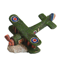 Mini Downed Bi-Plane Aquarium Ornament – WWI Wreck Decor – Fish-Safe Resin - $12.99