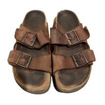 Birkenstock Arizona Oiled Brown Leather Sandals Size 38 - £11.10 GBP