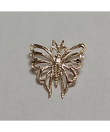New 14k Yellow Gold Detailed Butterfly #3 Charm Pendant - £51.89 GBP