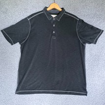 Tommy Bahama Polo Shirt Adult Extra Large Black Gray Modal Preppy Casual... - $22.42