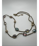 Vintage Long Chicos Irridescent Bead Adjustable Necklace Size: 40 - 44 i... - £19.09 GBP