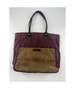 Peace Chaos Purse Handbag Maroon Brown Shoulder Bag Tote Casual Canvas S... - $263.82 MXN