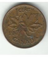1971 Canada 1 cent Penny Canadian Coin Maple Leaf &amp; Queen Elizabeth II B... - $1,818.83 MXN