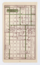 1951 Original Vintage Map Of Birmingham Alabama Downtown Business Center - £15.53 GBP