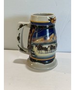 Budweiser 2000  Christmas Stein Beer Mug “Holiday in the Mountains&quot; vint... - €17,01 EUR