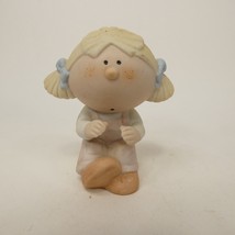 Ceramic 3&quot; Sitting Girl Bumpkins style Figurine Very Nice KDJ&amp;C - £4.72 GBP
