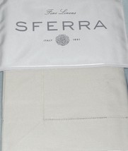 Sferra Celeste Ivory Boudoir Sham Xtra Long Staple Cotton Percale Italy New - £31.28 GBP
