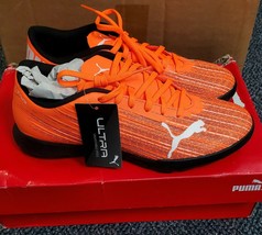 New Men's Puma Ultra 4.1  TT Shocking Orange/Puma Black Soccer Cleats Size 7 - $49.99
