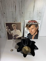 Lot of David Bowie memorabilia Rolling Stone Mag, photo, pin back, record bowl - $24.24