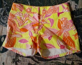 Lilly Pulitzer Vintage Pacific Wing Patterned Shorts Sz 12 - £30.52 GBP