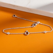 2019 Autumn Collection 925 Sterling Silver Sparkling Crown O Chain Bracelet  - £15.65 GBP
