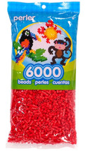 Bag of Perler Beads, 6,000 Count - Red - £15.71 GBP
