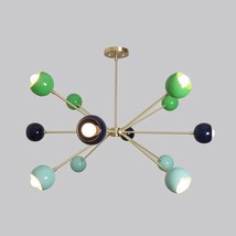 Stilnovo Style Modern Brass 12 Arms 12 Light Multi Color Sputnik Chandel... - £318.60 GBP