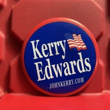 John Kerry John Edwards Button Pinback Pre Owned United States Flag 2004 - £8.10 GBP