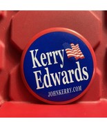 John Kerry John Edwards Button Pinback Pre Owned United States Flag 2004 - $14.73 CAD