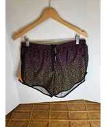 NIKE Dri Fit Womens Shorts Running Abstract Purple Brown Lined Back Zip ... - $247.32 MXN