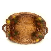 Vintage Multi Products Inc USA Faux Wood Tray Dish 13 X 9 1958  Beautiful Piece! - £11.22 GBP