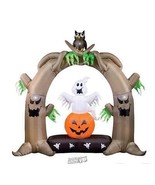 9&#39; Inflatable Outdoor Halloween Archway Ghost Owl Jack O Lantern - $2,692.51 MXN