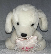 Vintage 1968 America Wego Plush Puppy DOG “A Mother Is Love” Heart Mother’s Day - £23.91 GBP