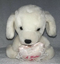 Vintage 1968 America Wego Plush Puppy DOG “A Mother Is Love” Heart Mother’s Day - £22.39 GBP