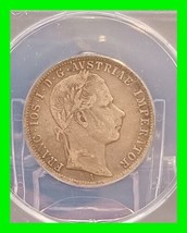 Graded 1865 Austria 1 Florin Silver Coin ~ KM# 2219 ~ ANACS VF 30 - £232.58 GBP