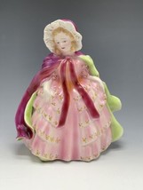 Vintage Dresden Porcelain Figurine Lady Women Dress MCM 7.5&quot; - £38.12 GBP