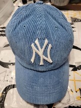 New York Yankees CORDUROY Blue Baseball Hat MLB ‘47 Vintage Retro Style Cap - £22.05 GBP