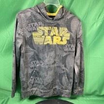 Lucas Films Star Wars Hoodie - Graphic Sweatshirt - Gray Pullover Size L Youth - £6.05 GBP