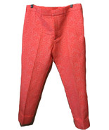 NEW JIL SANDER pants neon pink-orange jacquard 48 Italy ankle crop cuffe... - £120.18 GBP