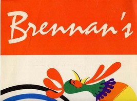 Brennan&#39;s Restaurant Luncheon Menu 1950&#39;s Royal Street New Orleans Louisiana - £58.79 GBP