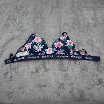 Hurley Women 36C Blue Casual Wireless Bra Floral Full Coverage Lightly Padded - £20.53 GBP